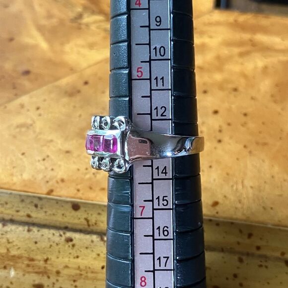 Natural Ruby Sterling Silver Ring Size 6 - Picture 9 of 10